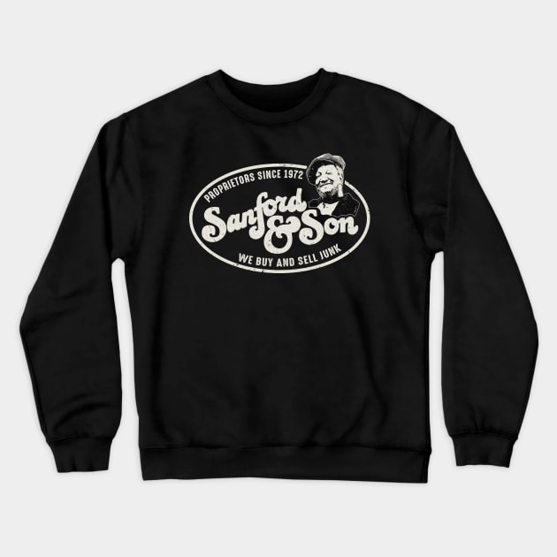 Sanford and Son Worn Logo Crewneck Sweatshirt by Alema Art